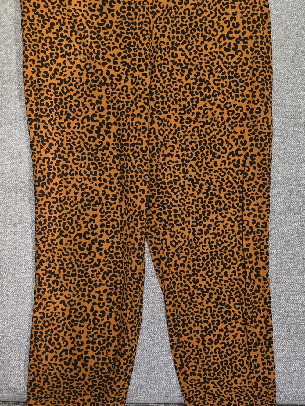Serra Rust Orange and Black Leopard Print Leggings Women's Size Small